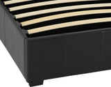 Waverley 3' Ottoman Storage Single Bed - Black Faux Leather, Compact