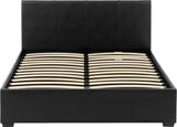 Waverley 5' Ottoman Storage King Size Bed - Black Faux Leather