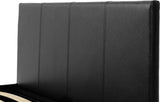 Waverley 5' Ottoman Storage King Size Bed - Black Faux Leather