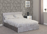 Waverley 4'6" Ottoman Storage Double Bed - Grey Crushed Velvet