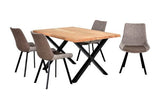 Natural Oak Small Dining Table with 4 Chairs