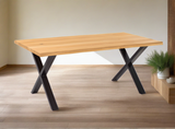 Yale Medium 1800 Solid Oak Dining Table Natural Oil