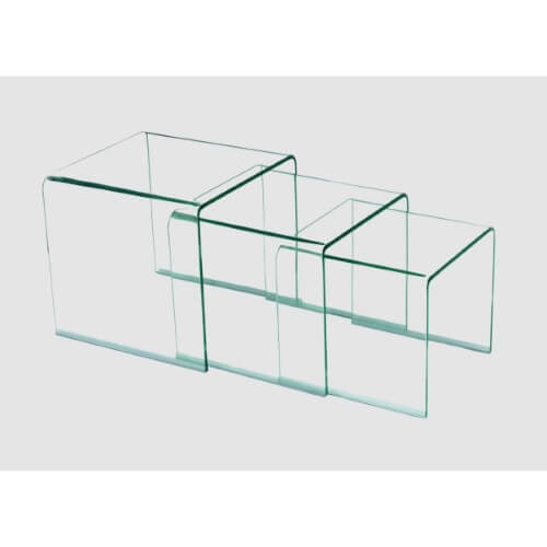 Angola Clear Nesting Tables - Set of 3