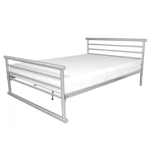 Bambi Double Bed - Silver Metal Frame