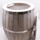 Whitewash Beer Barrel Pub Table with Storage