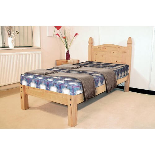 Corona Single Bed with Low Footend - Solid Wood