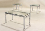 Epsom Nest of Tables - Chrome Frame with Clear Tempered Glass