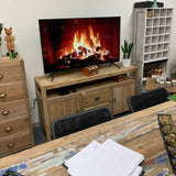 Large TV Stand - Recycled Wood with Rustic Finish from Bali