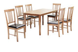 Massa Large Dining Set with 6 Chairs Oak Finish