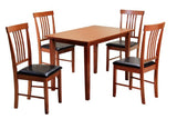 Medium Dining Set with 4 Chairs Mahogany
