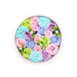 Valentine's Day Soap Flowers in a Round Gift Box