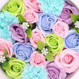 Valentine's Day Soap Flowers in a Round Gift Box