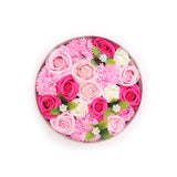 Valentine's Day Soap Flowers in a Round Gift Box