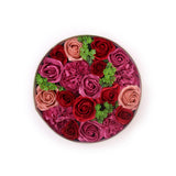 Valentine's Day Soap Flowers in a Round Gift Box