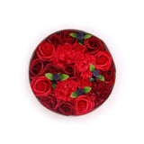 Valentine's Day Soap Flowers in a Round Gift Box