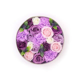 Valentine's Day Soap Flowers in a Round Gift Box