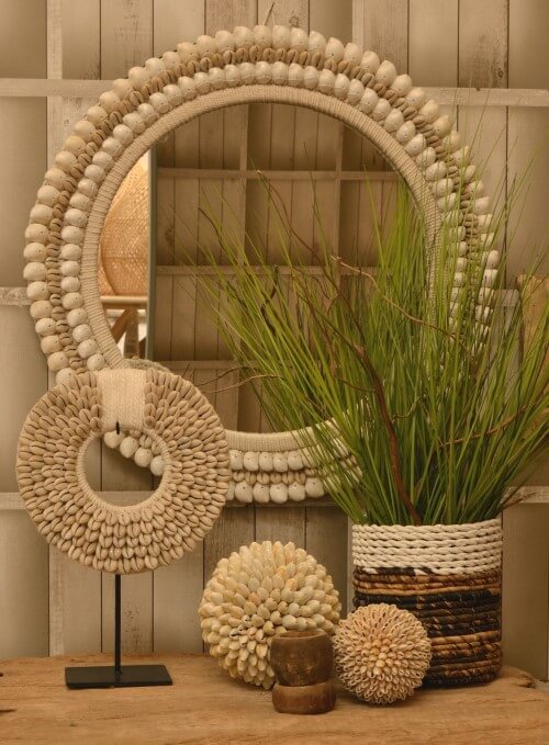 Enhancing Ambiance with Coastal-Inspired Shell Mirror