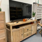 Large TV Stand - Recycled Wood with Rustic Finish from Bali