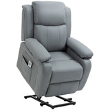 Electric Power Lift Recliner Chair with Massage Vibration - Grey