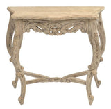 Vintage Carved Console - Front View: A close-up image showcasing the ornate carving and elegant design of the Vintage Carved Console