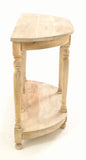 Side view of the Handmade Demilune Long Vintage Console Table showcasing elegant curves and craftsmanship