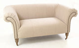 Close-Up of Light Neutral Chenille Fabric - Camille Small Sofa