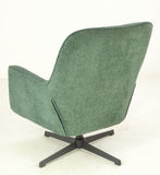 Back view of Green Swivel Chair showcasing Sleek Modern Aesthetics