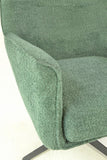 Close-up of Green Swivel Chair's Comfortable Cushioned Seating