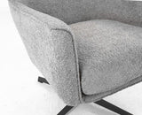 Contemporary Bliss: Steel Grey Swivel Chair Blending Style and Comfort