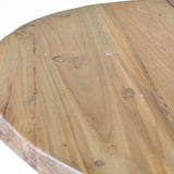 Round Folding Coffee Table (50cm) - Handcrafted Recycled Teak