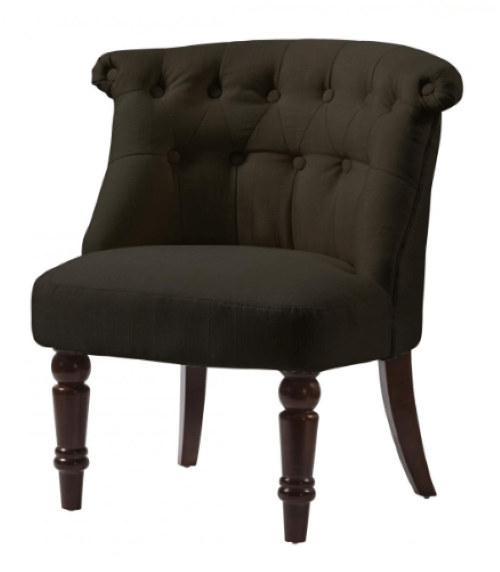 Brown Fabric Accent Chair