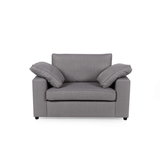Silver 1 Seater Sofa with Cushions