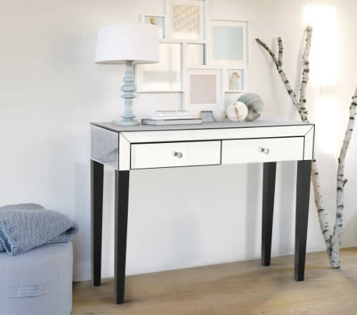 Mirrored 2 Drawer Dressing Table