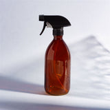 Amber Glass Refillable Bottle with Spray