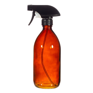 Amber Glass Refillable Bottle with Spray