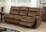 Bailey Recliner Leather Gel & PU 3 Seater Brown