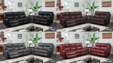 Bailey Recliner Leather Gel & PU 3 Seater Brown