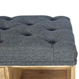 Tweed Shoe Storage Bench