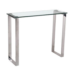 Glass & Chrome Console Table