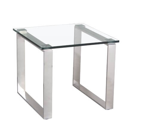 Glass & Chrome Lamp Table