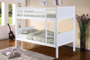 White Solid Wood Bunk Bed 