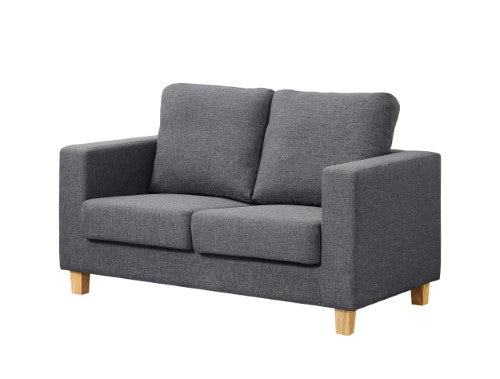 Dark Grey Linen 2 Seater Sofa