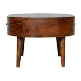 Rounded Solid Wood Coffee Table