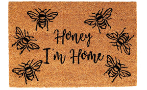 Coir Doormat with "Honey I'm Home"