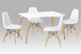 Emery PU Chairs with Solid Beech Legs White (4s)