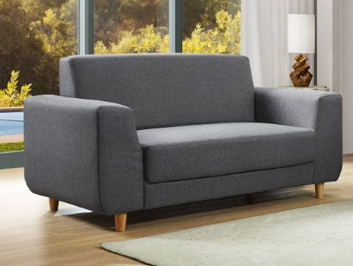 Fida Dark Grey Fabric 2 Seater Sofa
