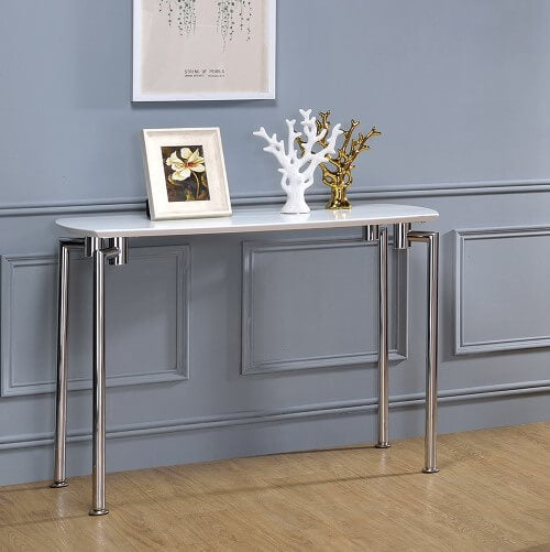 White High Gloss Console Table