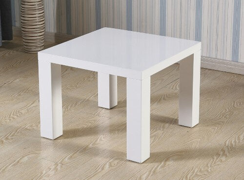 White High Gloss End Table