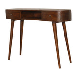 Solid Wood Writing Desk - Rounded Edges Detail