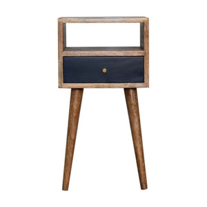 Small Navy Blue Hand-Painted Bedside Table